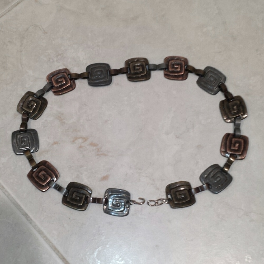 Metallic Squares Belt